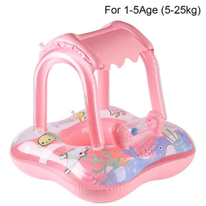 Planet Gates Pink Bell 1pc Pool floats with canopy for Kids, Toddler Infant Pool Float for Baby,Swimming Ring Floaties for Pool,Beach Toys for Party