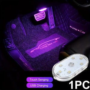Planet Gates pink Brighten Up Your Vehicle With This Rechargeable LED Car Touch Light!