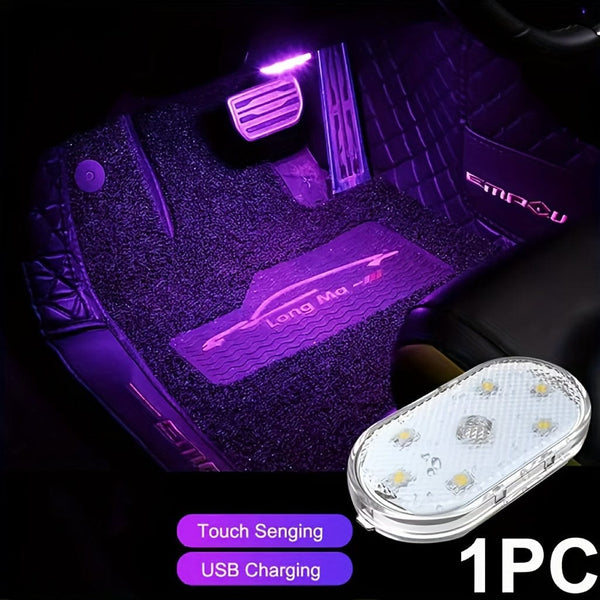 Planet Gates pink Brighten Up Your Vehicle With This Rechargeable LED Car Touch Light!