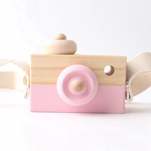 Planet Gates pink camera Wooden Fashion Camera Baby Toys Pendant Baby Block Montessori Toys for Children Wooden DIY Presents Nursing Gift Outdoor Toys