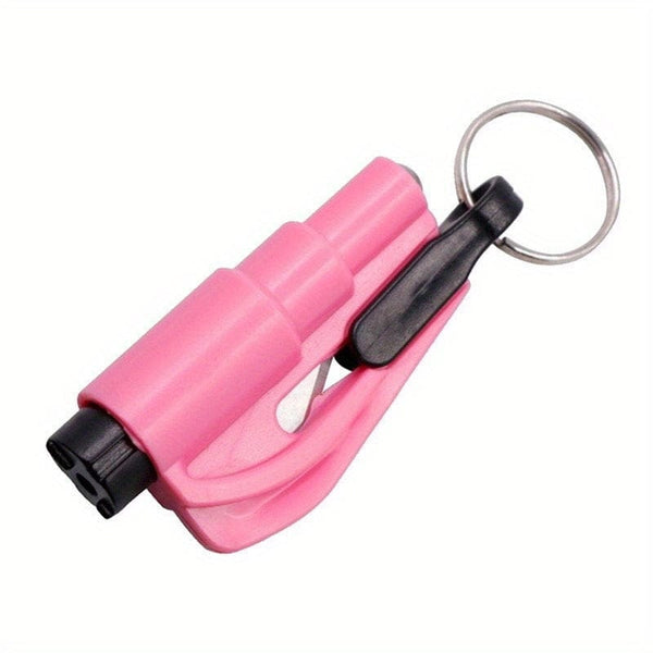 Planet Gates Pink Car Keychain Hammer Three-in-one Car Window Breaking Hammer Multifunctional Emergency Escape Hammer Mini Window Breaker