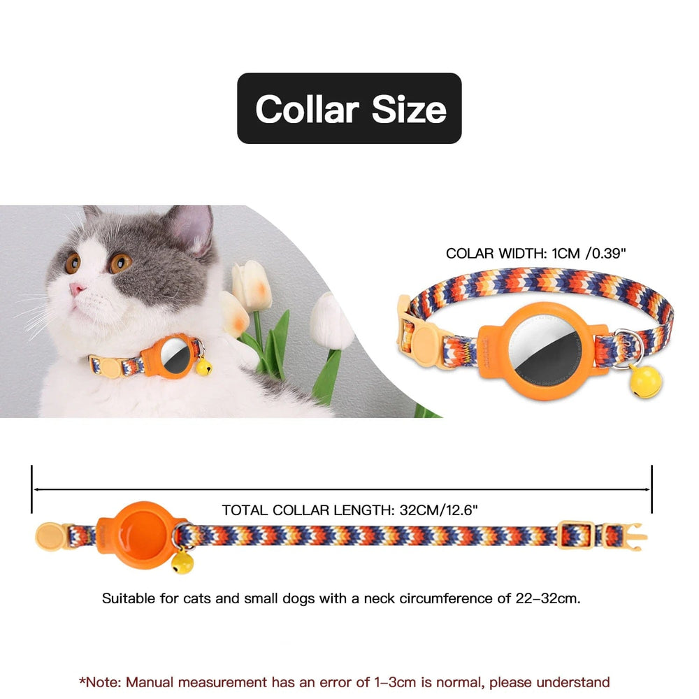 Planet Gates Pink Cat Collar for Airtag Silicone Pet Collar Personalized Necklace for Kitten Puppy with Bell Without Airtag Pet Accessories