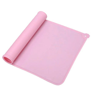 Planet Gates Pink CDDMPET Silicone Dog Cat Bowl Mat Non-Stick Pet Fountain Tray Food Pad Puppy Dogs Feeding Drinking Mat Easy Washing Placemat