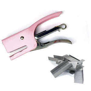 Planet Gates Pink / CHINA 10# Mini Stapler with Macaron puppy modeling office learning handheld small stapler    DSJ-001(MC)