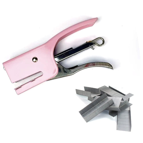 Planet Gates Pink / CHINA 10# Mini Stapler with Macaron puppy modeling office learning handheld small stapler    DSJ-001(MC)