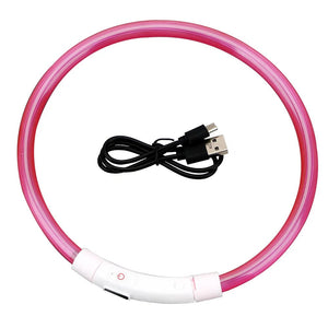 Planet Gates Pink / CHINA Led Usb Dog Collar Pet Dog Night Luminous Charge Collar Led Night Safety Flashing Glow Dog Loss Prevention Collar Pet Accessorie