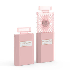 Planet Gates pink Cute Mini Portable Fan Rechargeable Fan Portable Crystal Fan Handy Fan Pocket Size Low Noise Small Electric Fan Air Cooler