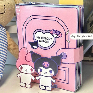 Planet Gates Pink DIY Sanrio Book Kuromi Cinnamoroll Toy Book Homemade Complete No-Cut Quiet Book Handiwork Montessori Educational Toddler Game
