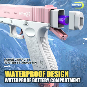 Planet Gates Pink-Drum plate Electric Water Gun Toys Bursts Children's High-pressure Strong Charging Energy Water Automatic Water Spray Children's Toy Guns