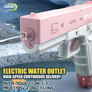 Planet Gates Pink-Drum plate Electric Water Gun Toys Bursts Children's High-pressure Strong Charging Energy Water Automatic Water Spray Children's Toy Guns