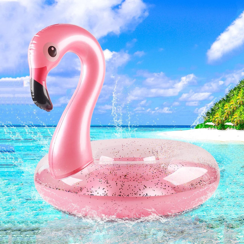 Planet Gates Pink Flamingo / 120cm(For 60-80kg) Flamingo Pool Float - Fun Beach Floaties, Inflatable Swimming Pool Tubes Party Toys Summer Pool Raft Lounger for Adults & Kids