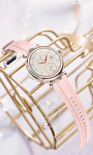 Planet Gates Pink For Xiaomi Android Fashion Women Smart Watch 360*360 HD Screen Heart Rate Custom Dial Watch Voice Calling SmartWatches 2024 New