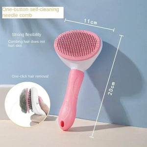 Planet Gates pink Hair Remover Brush Dog and Cat Non-slip Beauty Brush Dog Grooming Equipment Pets Stainless Steel For Dogs Pet Hair Removal Comb