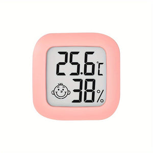 Planet Gates Pink Indoor Temperature Hygrometer, Humidity Sensor Thermometer Hygrometer Hygrometer Temperature And Humidity Monitor, LCD Display Degrees Fahrenheit