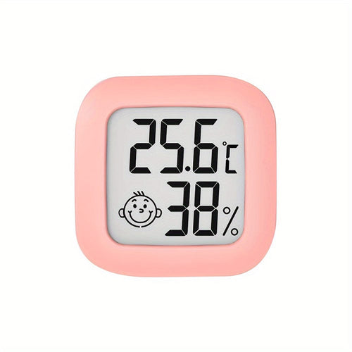 Planet Gates Pink Indoor Temperature Hygrometer, Humidity Sensor Thermometer Hygrometer Hygrometer Temperature And Humidity Monitor, LCD Display Degrees Fahrenheit