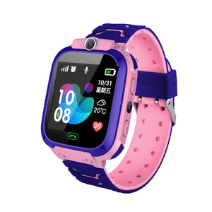 Planet Gates pink KGG 2G Kids Smart Watch SOS Call Remote Call Back LBS Location Children Smartwatch with Math Game 12 Languages Kids Clock Gifts.