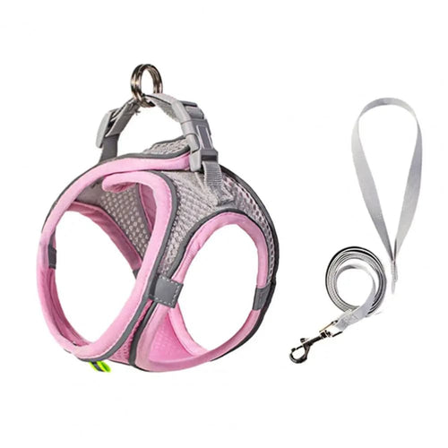 Planet Gates Pink / L / China Body Shape Fitting Pet Vest Breathable Mesh Reflective Pet Vest Harness with Leash Adjustable Buckle for Small Dog Puppy for Pet