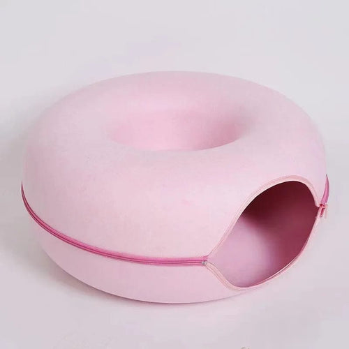 Planet Gates pink / L Felt Pet Cat House Cat Tunnel Bed Cats Interactive Toys Funny Kitten Large Cat Exercising Toy Removable Pet Products Cat Villa