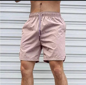 Planet Gates pink / L Men Hot Shorts Light Weight Thin Short Pants Running Squat Fitness Shorts Men GYM Wear Quick-drying Drawstring Shorts