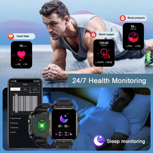 Planet Gates Pink LIGE Smartwatch 1.95 Inch Screen Health Monitoring Watches IP68 Waterproof Sport Fitness Smart Watch For Men Women Reloj Hombre