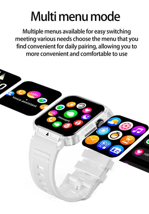 Planet Gates Pink LIGE Smartwatch 1.95 Inch Screen Health Monitoring Watches IP68 Waterproof Sport Fitness Smart Watch For Men Women Reloj Hombre