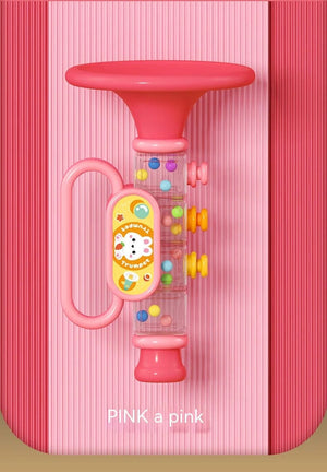 Planet Gates Pink Little Rabbit Horn Children's Toy, Baby Will Blow Cartoon Harmonica Whistle Musical Instrument