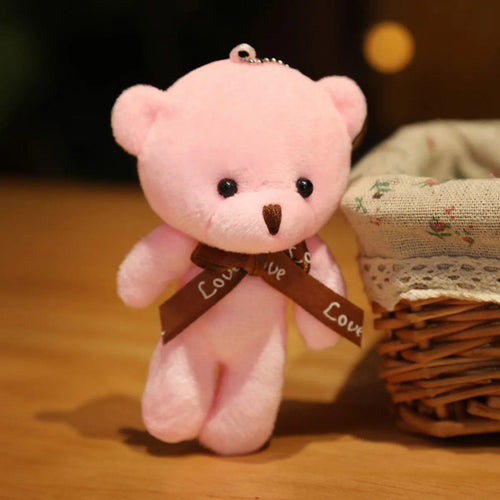 Planet Gates pink New Color Teddy Bear Dolls 12cm Soft Stuffed Animals Bear Plush Toy Pendent Cute Cute Girl Keychain Wedding Children Party Gifts