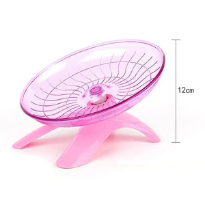 Planet Gates pink Pet Hamster Flying Saucer Exercise Squirrel Wheel Hamster Mouse Running Disc