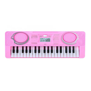Planet Gates Pink Portable 37 Keys Digital Keyboard LED Display Digital Electronic Piano Children Musical Instrument Kids Educational Toy