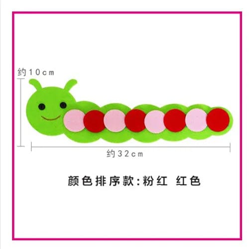 Planet Gates Pink Red Montessori Materials Caterpillar DIY Math Toys Kids Toys Number Educational Learning Toys for Children Preschool Teaching Aids