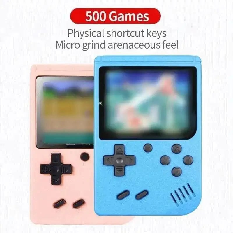 Planet Gates Pink Retro Portable Mini Handheld Video Game Console 8 Bit 3.0 Inch Color LCD Kids Color Game Player Built in 500 Games