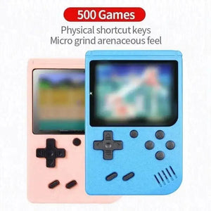 Planet Gates Pink Retro Portable Mini Handheld Video Game Console 8 Bit 3.0 Inch Color LCD Kids Color Game Player Built in 500 Games