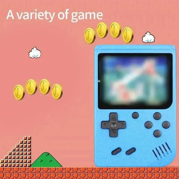 Planet Gates Pink Retro Portable Mini Handheld Video Game Console 8 Bit 3.0 Inch Color LCD Kids Color Game Player Built in 500 Games