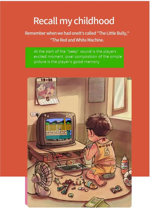 Planet Gates Pink Retro Portable Mini Handheld Video Game Console 8 Bit 3.0 Inch Color LCD Kids Color Game Player Built in 500 Games