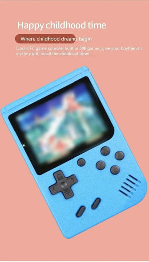 Planet Gates Pink Retro Portable Mini Handheld Video Game Console 8 Bit 3.0 Inch Color LCD Kids Color Game Player Built in 500 Games