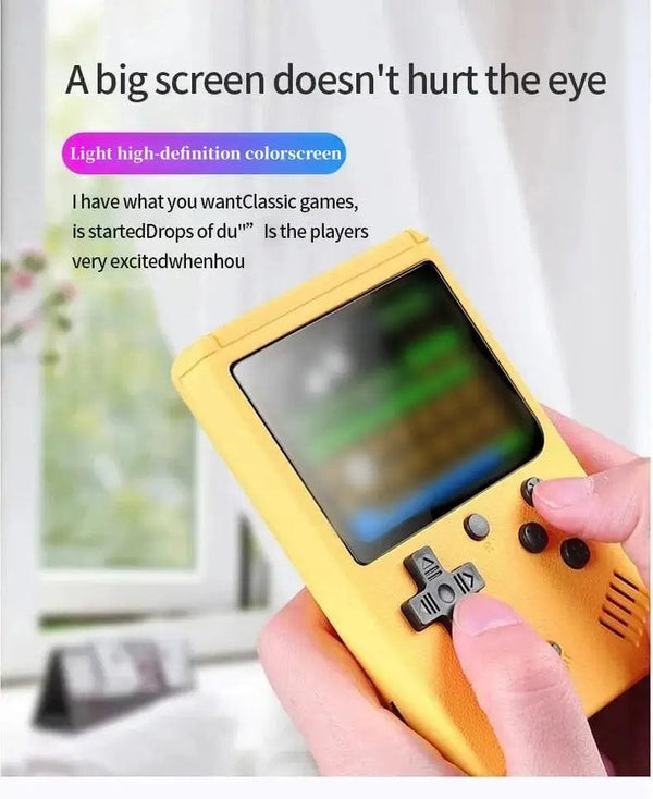 Planet Gates Pink Retro Portable Mini Handheld Video Game Console 8 Bit 3.0 Inch Color LCD Kids Color Game Player Built in 500 Games