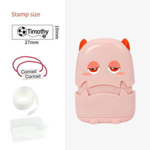 Planet Gates pink shell Custom-Made Baby Name Stamp DIY For Children Name Seal Student Clothes Chapter Not Easy To Fade Security Name Stamp Sticker
