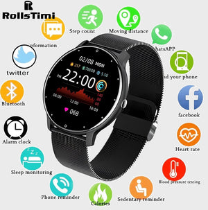 Planet Gates Pink Smart Watch Men Bluetooth Call 24H Heart Rate Monitor Women Sports Fitness IP67 Waterproof Smart Watch For Android IOS 2024 New