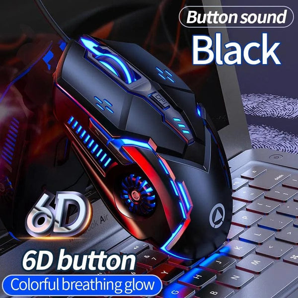 Planet Gates Pink Sound Ergonomic Wired Gaming Mouse RGB Mute Mause LED Backlit 3200dpi 6Button G5 USB Mechanical Mause For PC Laptop Computer Gamer