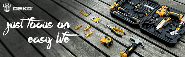 Planet Gates Pink / spain DEKO 126Pcs Power Tool Combo Kits with 8V Cordless Drill,10MM 3/8'' Keyless Chuck,Professional Home Household DIY Hand Tool Kits