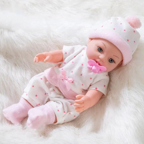 Planet Gates Pink Star 12in/30cm Doll Baby Simulation Soft Appease Be Education Reborn Doll Accessories Birthday Christmas kids Children's Day Gift