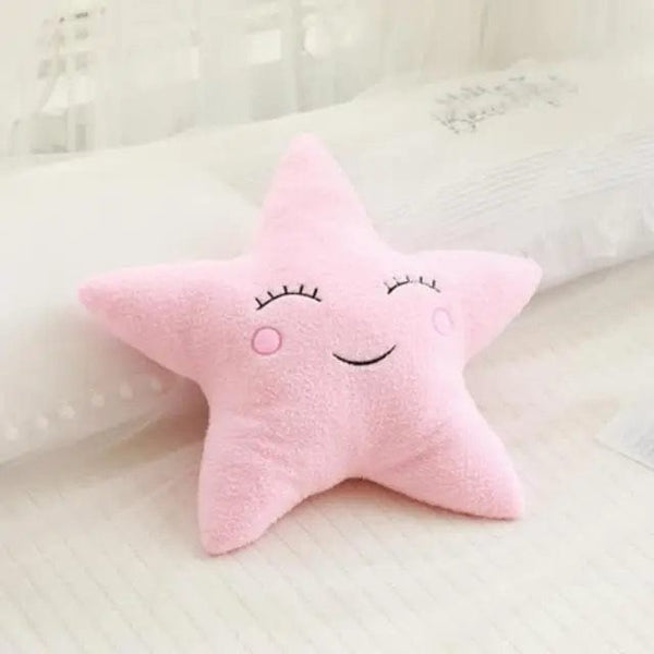 Planet Gates pink star New Stuffed Cloud Moon Star Raindrop Plush Pillow Soft Cushion Toys For Children Baby Kids Girl Christmas Gift Room Car Decor