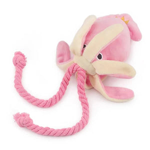 Planet Gates Pink Supet Pet Octopus Plush Rope Toy Is Bite-resistant, Fun and Interactive, Suitable for Indoor and Outdoor Use