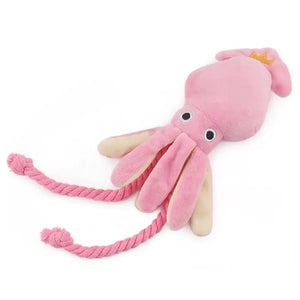 Planet Gates Pink Supet Pet Octopus Plush Rope Toy Is Bite-resistant, Fun and Interactive, Suitable for Indoor and Outdoor Use