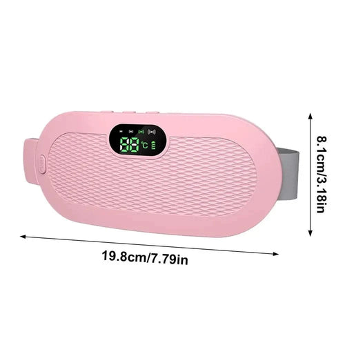 Planet Gates Pink / United States Menstrual Heating Pad Portable Cordless Waist Warmer Belt Adjustable Heated Belt With Digital Display 4 Vibration Massage Modes