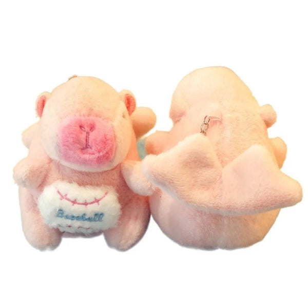 Planet Gates Pink-Wings Cute Small Size Capybara Plush Toy With Wings Hoodie Simulation Capybara Doll Fluffty Toy Birthday Gifts