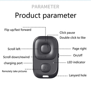 Planet Gates Pink Wireless Bluetooth-compatible Remote Control Button Controller for Tik Tok Self-Timer Camera Stick Shutter Phone Selfie E-book