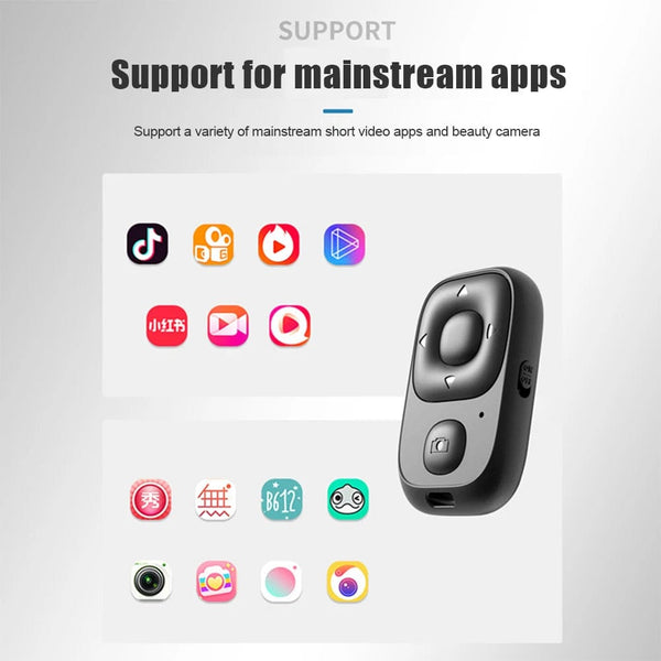 Planet Gates Pink Wireless Bluetooth-compatible Remote Control Button Controller for Tik Tok Self-Timer Camera Stick Shutter Phone Selfie E-book