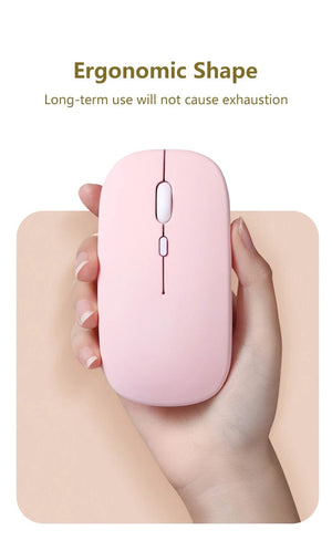 Planet Gates Pink Wireless Bluetooth Mouse Portable Magic Silent Ergonomic Mice For Laptop iPad Tablet Notebook Mobile Phone Office Gaming Mouse