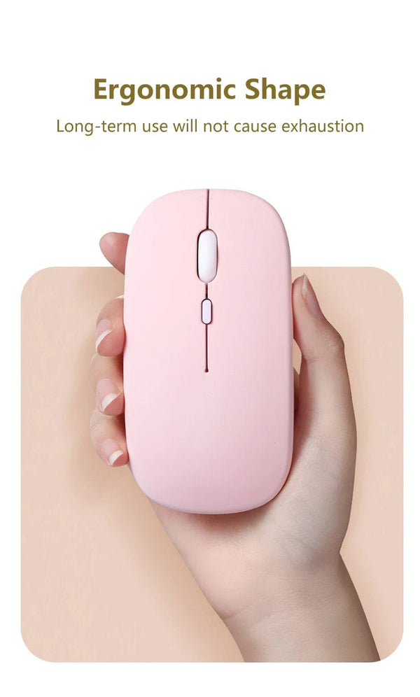 Planet Gates Pink Wireless Bluetooth Mouse Portable Magic Silent Ergonomic Mice For Laptop iPad Tablet Notebook Mobile Phone Office Gaming Mouse